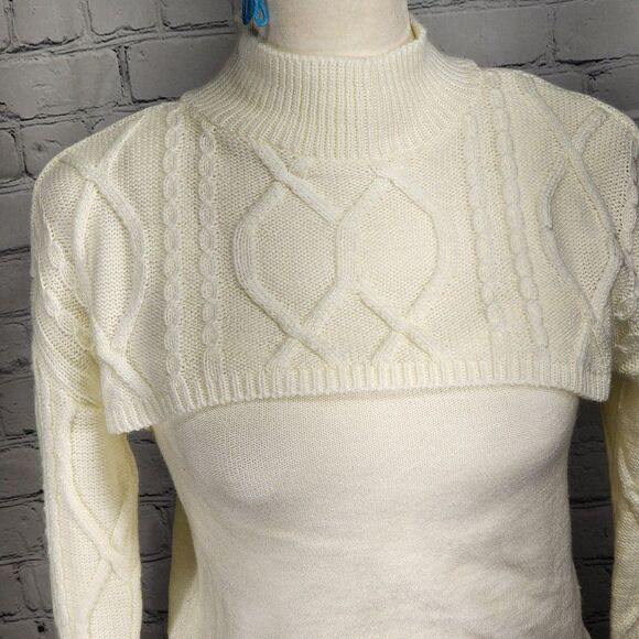 NWOT BP Cable Tank & Shrug Set in Ivory - Picture 7 of 11